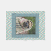 Couverture Polaire Photo et nom de la Personnaliser de l'animal (Devant (Horizontal))