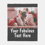 Couverture Polaire Photo et texte personnalisés (Devant)