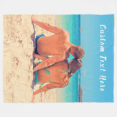 Couverture Polaire Photo et texte personnalisés - Votre propre design (Devant (Horizontal))