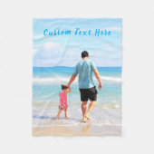 Couverture Polaire Photo et texte personnalisés - Votre propre design (Devant)