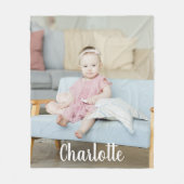 Couverture Polaire Photo et texte uniques personnalisés (Devant)