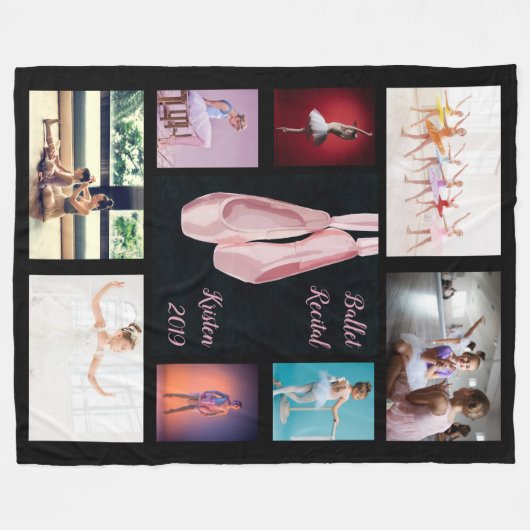 Couverture Polaire Photo faite sur commande de chaussures de ballet (Devant (Horizontal))