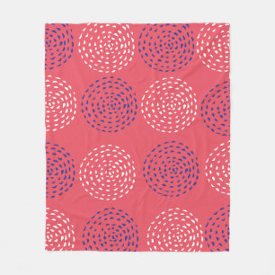 Couverture Polaire Photo géométrique Motif circulaire dessinée