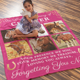 Couverture Polaire Photo Girly Pink Memorial Horse
