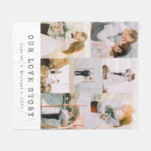 Couverture Polaire Photo Mariage moderne (Devant (Horizontal))