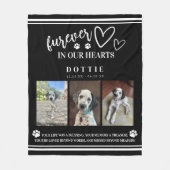 Couverture Polaire Photo Memorial Dog Furever Dans Nos Coeurs (Devant)