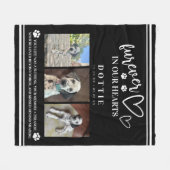 Couverture Polaire Photo Memorial Dog Furever Dans Nos Coeurs (Devant (Horizontal))