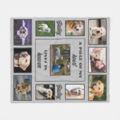 Couverture Polaire Photo Memorial Pet Blanche avec le sentiment et le (Devant (Horizontal))