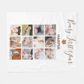 Couverture Polaire Photo mensuelle Bébé première année (Devant (Horizontal))