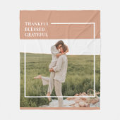 Couverture Polaire Photo moderne de Family | Thankful (Devant)