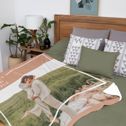 Couverture Polaire Photo moderne de Family | Thankful