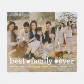 Couverture Polaire Photo moderne Elegant Meilleure Famille Jamais Col (Devant (Horizontal))