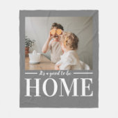 Couverture Polaire Photo moderne Gris C'est bien d'être à la maison C (Devant)