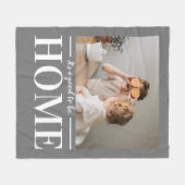 Couverture Polaire Photo moderne Gris C'est bien d'être à la maison C (Devant (Horizontal))