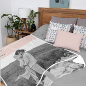 Couverture Polaire Photo moderne Pastel Pink Famille Beau Cadeau