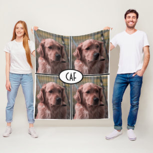 Couverture Polaire Photo Monogram Ajoutez vos propres images