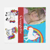 Couverture Polaire Photo Monogrammée de la fille Blanche polaire Unic (Devant (Horizontal))