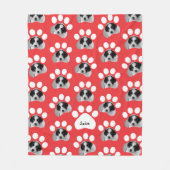 Couverture Polaire Photo Pawprint Empreinte de patte (Devant)