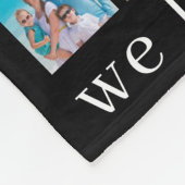 Couverture Polaire Photo PÈRE moderne Collage de votre texte noir (Coin)