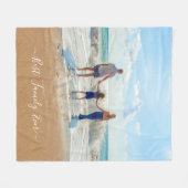 Couverture Polaire Photo personnalisée Blanche polaire Votre cadeau p (Devant (Horizontal))