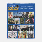 Couverture Polaire Photo personnalisée Classe de Graduation Blue de 2 (Devant)