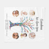 Couverture Polaire Photo personnalisée de Grand-mère Keepsaké (Devant (Horizontal))