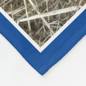 Couverture Polaire Photo personnalisée de Lover Rabbit et nom bleu (Coin)