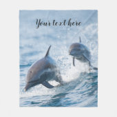 Couverture Polaire Photo Personnalisée Des Dauphins De Gobelets Nauti (Devant)