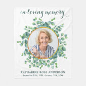 Couverture Polaire Photo personnalisée du Mémorial Eucalyptus (Devant)