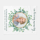 Couverture Polaire Photo personnalisée du Mémorial Eucalyptus (Devant (Horizontal))