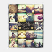 Couverture Polaire Photo personnalisée et texte (Devant)