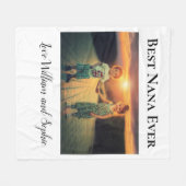 Couverture Polaire Photo personnalisée Meilleure Nana Ever (Devant (Horizontal))