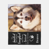 Couverture Polaire Photo personnalisée Mémorial pour animaux de compa (Devant)