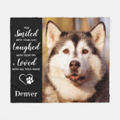 Couverture Polaire Photo personnalisée Mémorial pour animaux de compa (Devant (Horizontal))