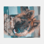 Couverture Polaire Photo personnalisée Mémorial pour animaux de compa (Devant (Horizontal))