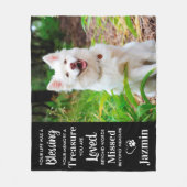 Couverture Polaire Photo personnalisée Mémorial pour animaux de compa (Devant)