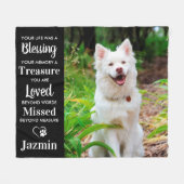 Couverture Polaire Photo personnalisée Mémorial pour animaux de compa (Devant (Horizontal))