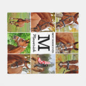 Couverture Polaire Photo personnalisée moderne Collage Animaux de com (Devant (Horizontal))