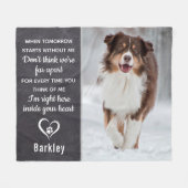 Couverture Polaire Photo personnalisée Pet Memorial (Devant (Horizontal))