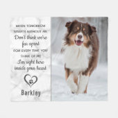 Couverture Polaire Photo personnalisée Pet Memorial (Devant (Horizontal))