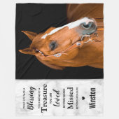 Couverture Polaire Photo personnalisée Pet Perte de Cheval Memorial (Devant)