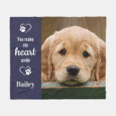 Couverture Polaire Photo personnalisée pour animal de compagnie Amour (Devant (Horizontal))