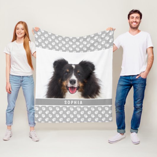 Couverture Polaire Photo Personnalisée Pour Animaux De Compagnie Avec (En situation)