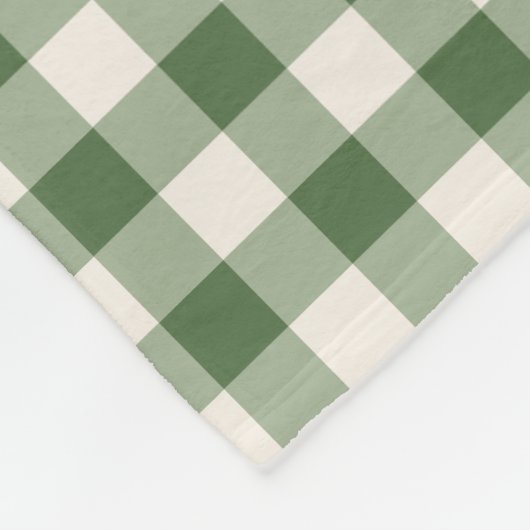 Couverture Polaire Photo personnalisée Vert En vichy Plaid Rustique A (Coin)