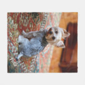 Couverture Polaire Photo pour animaux de compagnie avec nom de chien  (Devant (Horizontal))