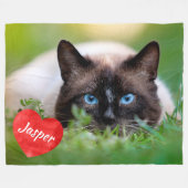 Couverture Polaire Photo pour animaux de compagnie chic moderne Amour (Devant (Horizontal))