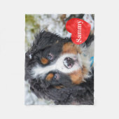 Couverture Polaire Photo pour animaux de compagnie chic moderne Amour (Devant)