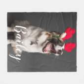 Couverture Polaire Photo simple joueuse moderne pour animal de compag (Devant (Horizontal))