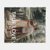 Couverture Polaire Photo True Love Couple (Devant (Horizontal))