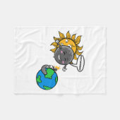 Couverture Polaire Photobomb ! Adorable Cute Total Solaire Eclipse 20 (Devant (Horizontal))